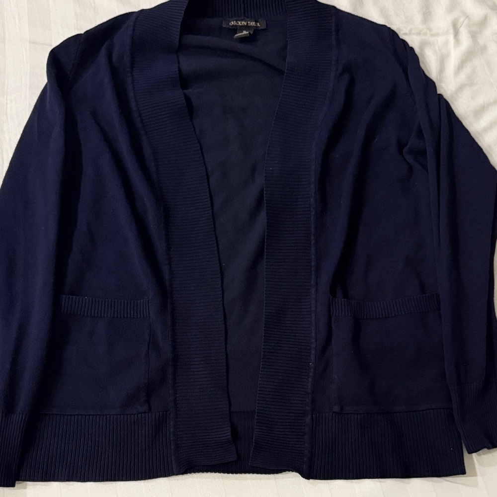 Calvin Klein Deep Blue Open Cardigan